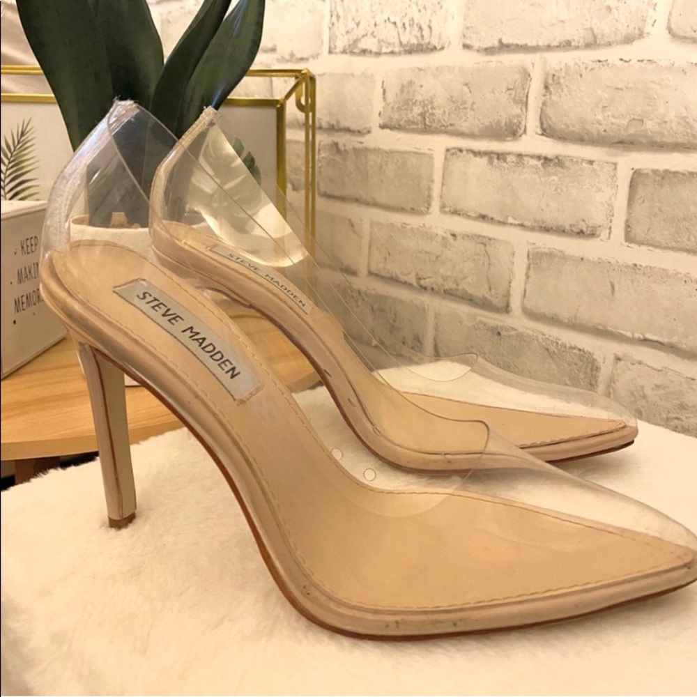 Steve Madden clear heels